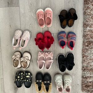 Kids Pink and White Slip-On Shoes